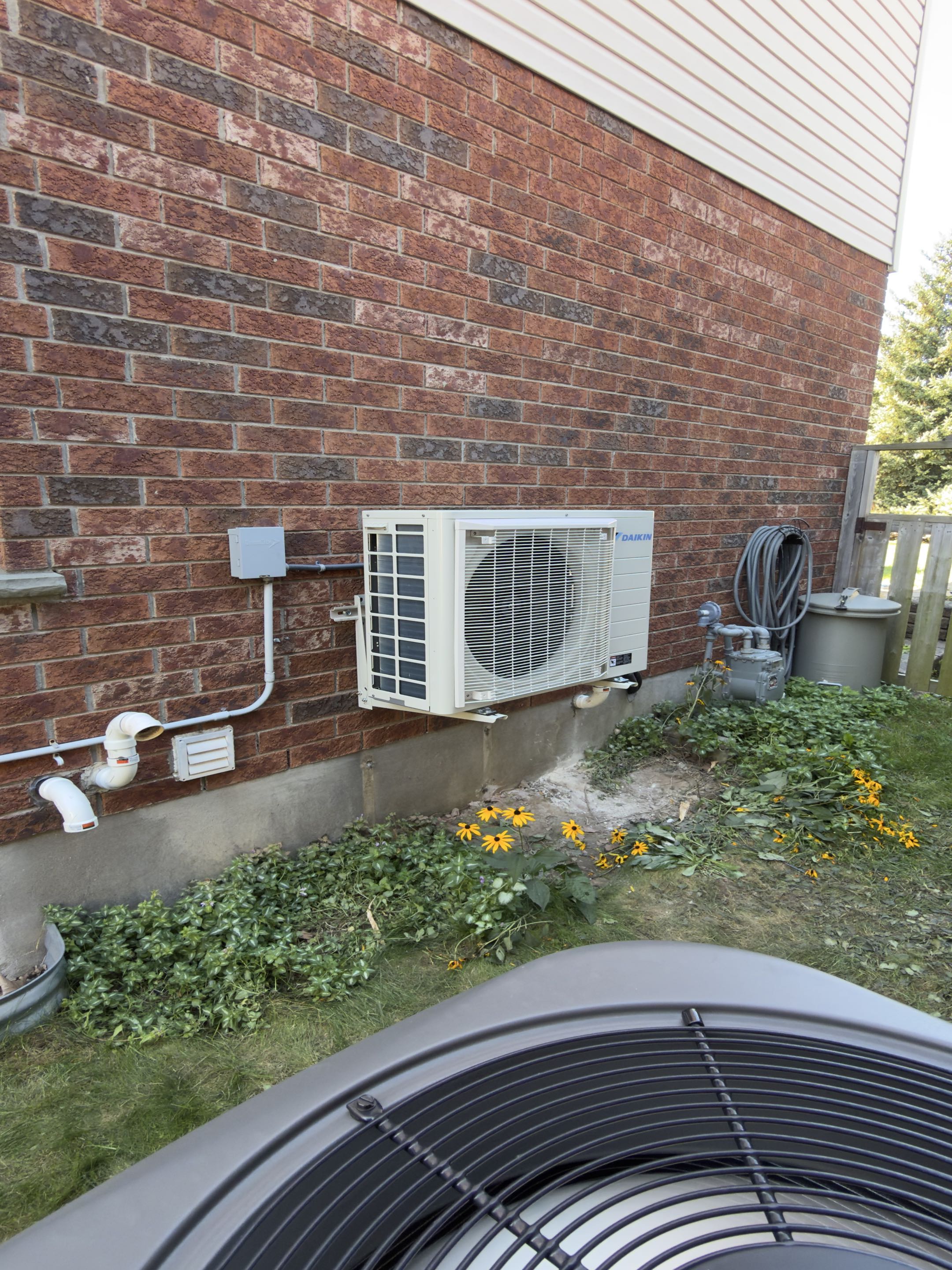 Daikin heat pump installation.