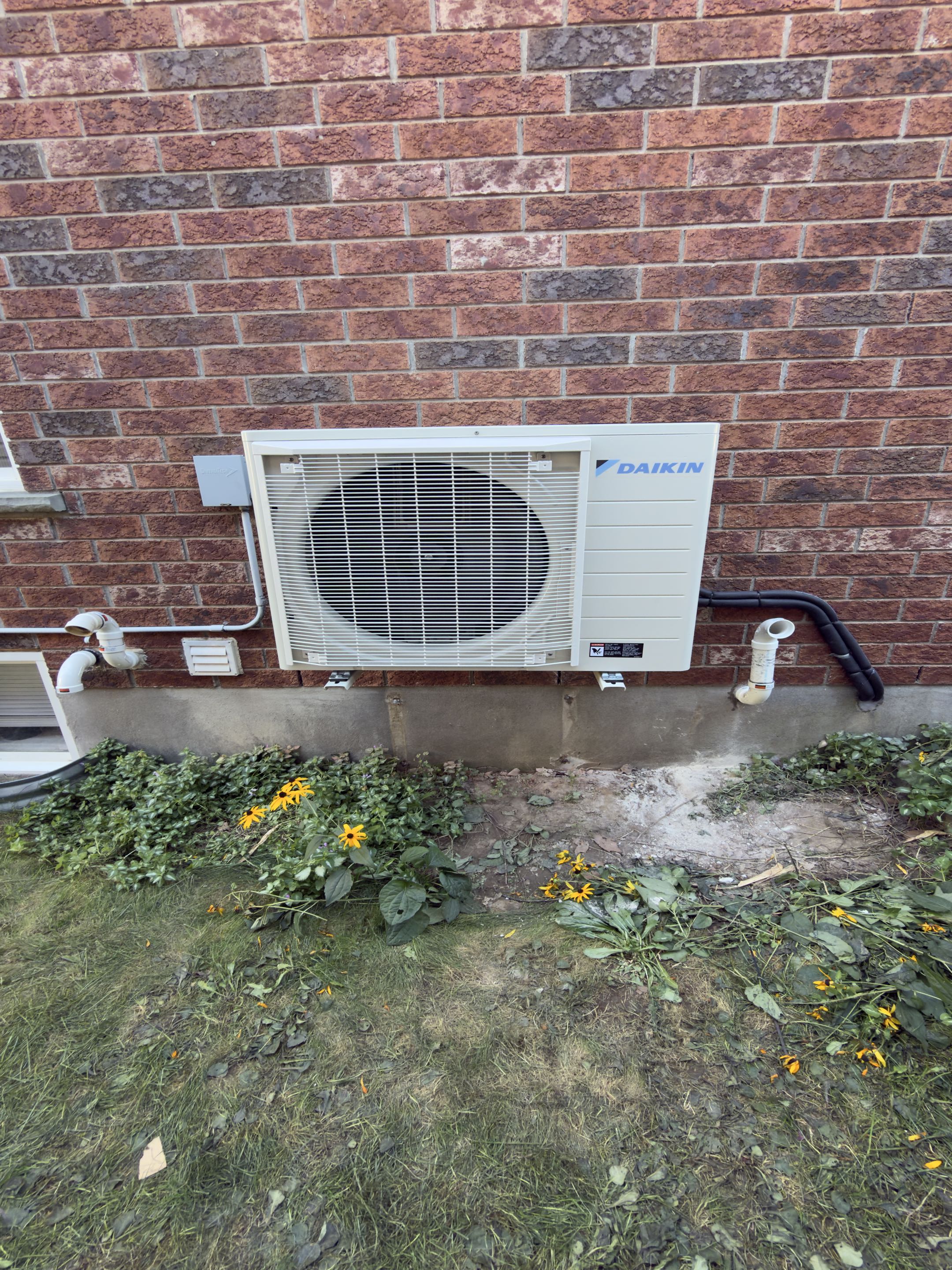 Daikin heat pump installation.