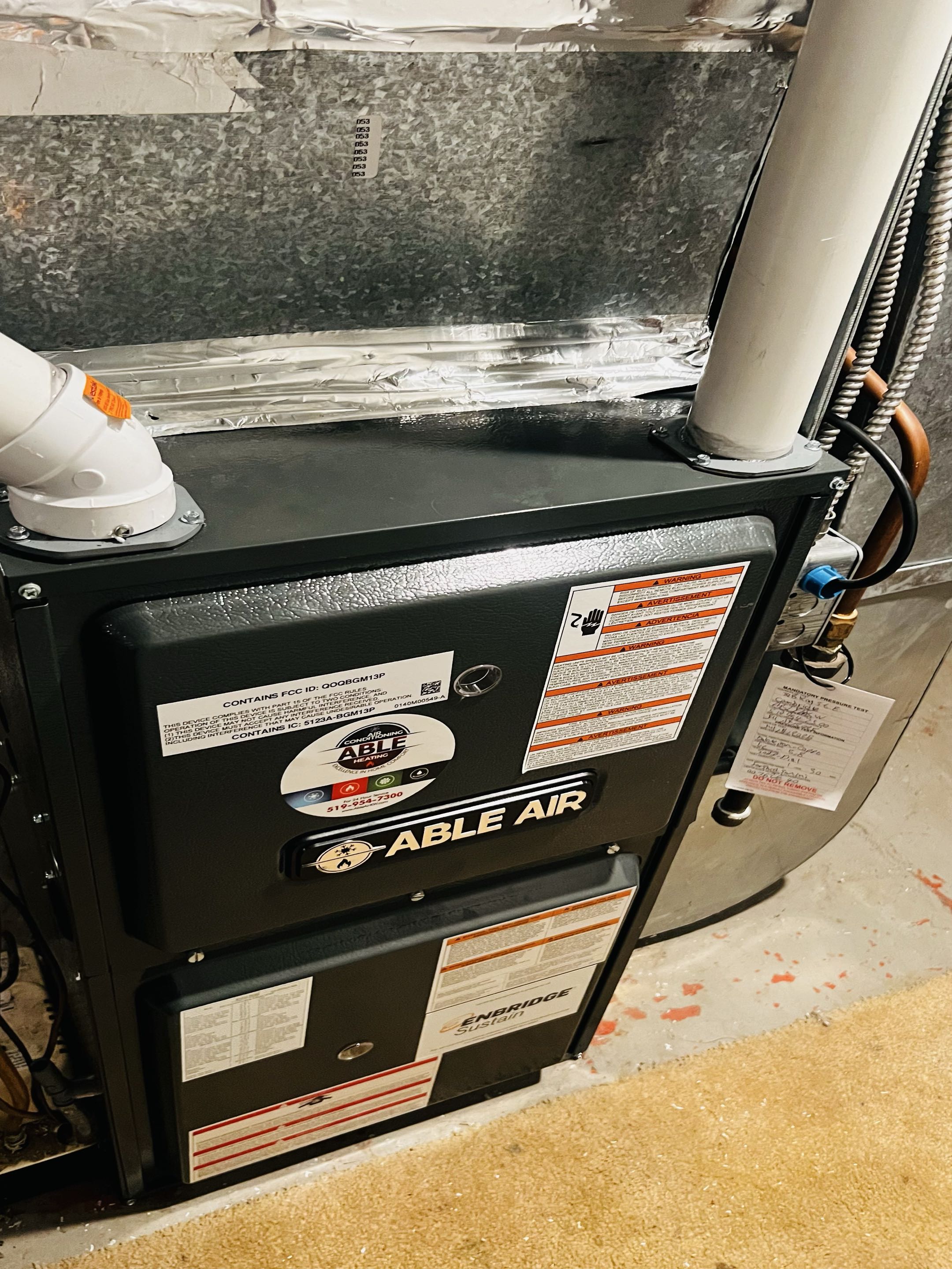 Completed a no-heat service call today. The heat is back on and the customer is happy! Always happy to help our neighbours stay warm and comfortable.