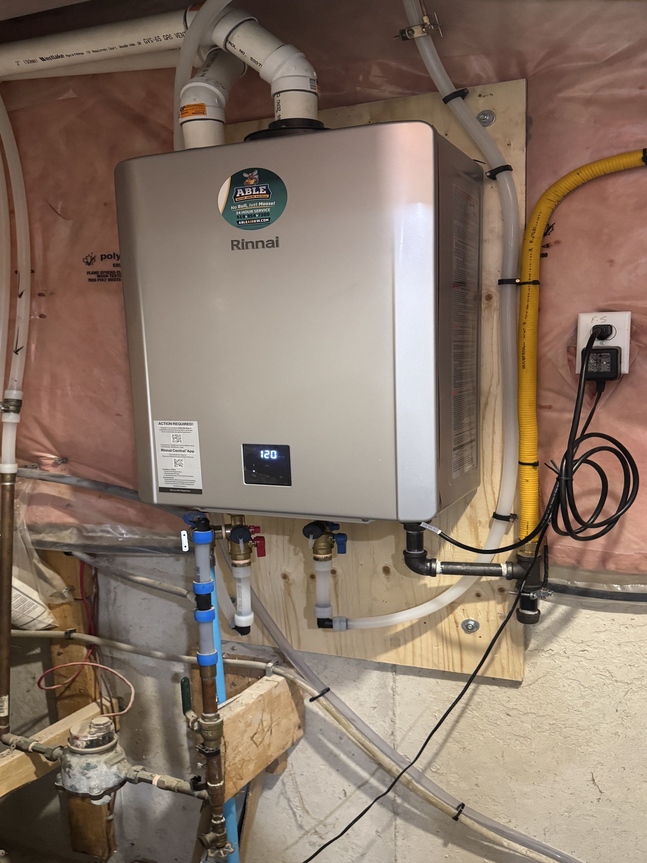 Installed Tankless water heater