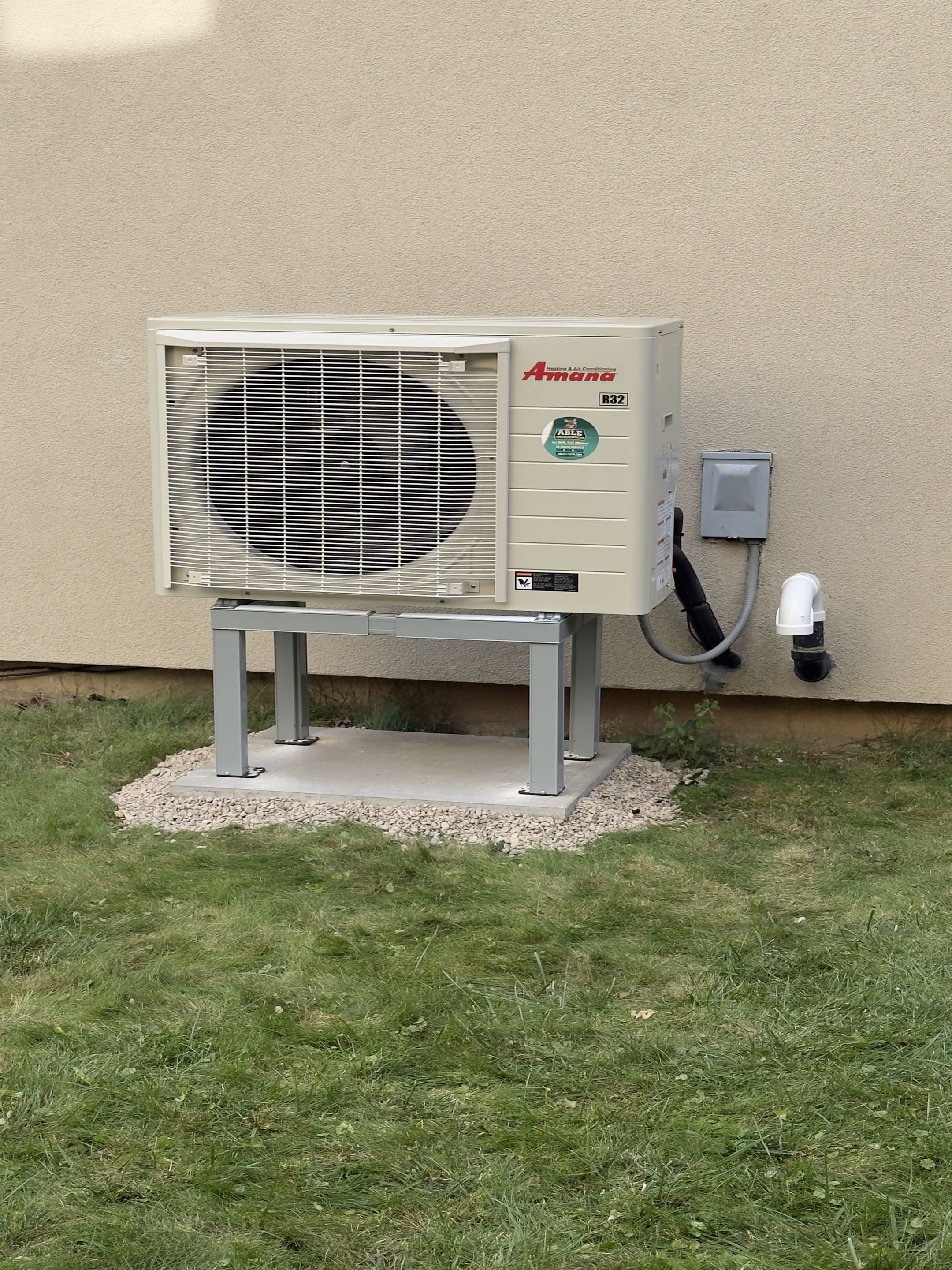 Amana Heat Pump installation.