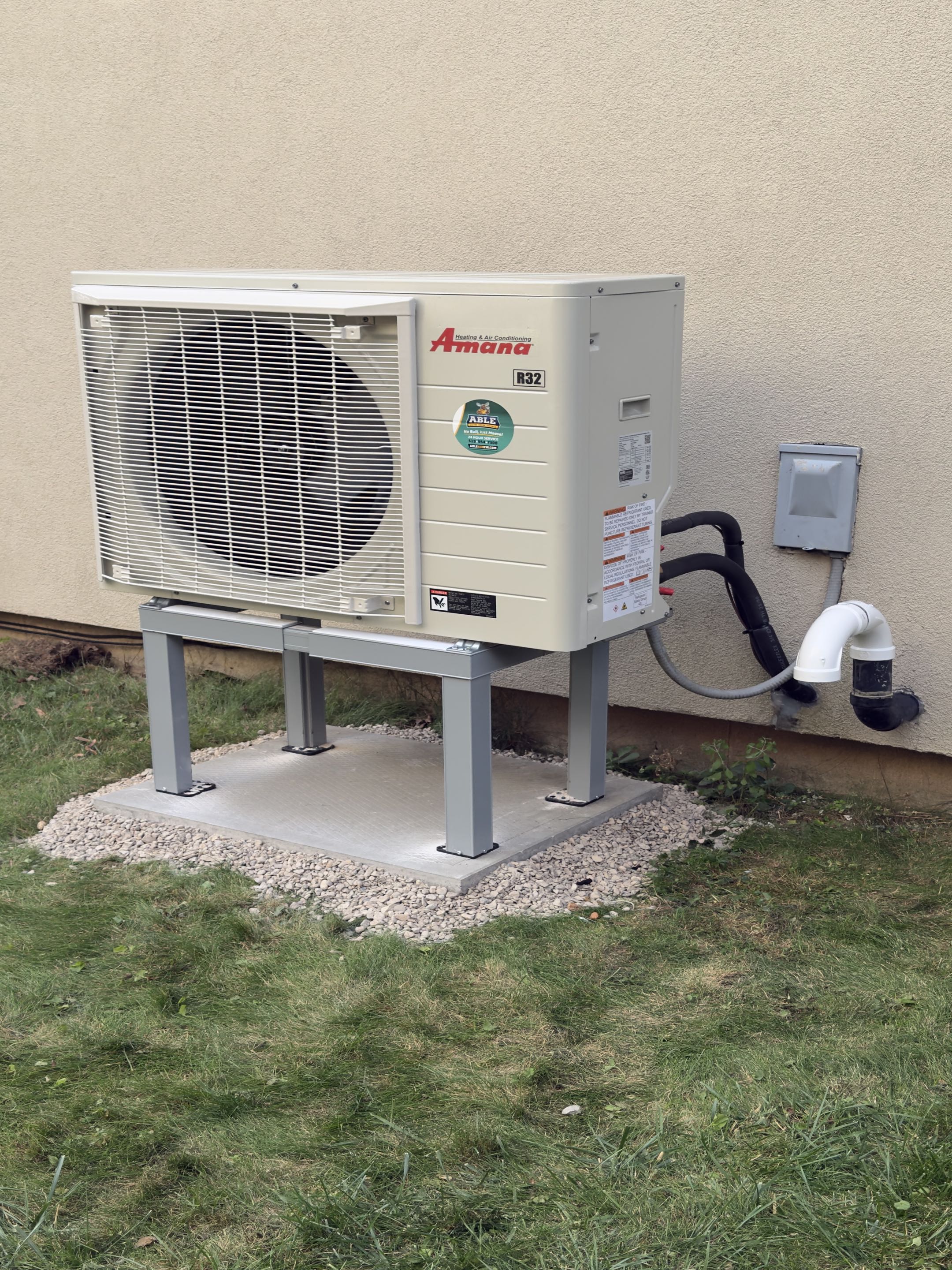 Amana Heat Pump installation.