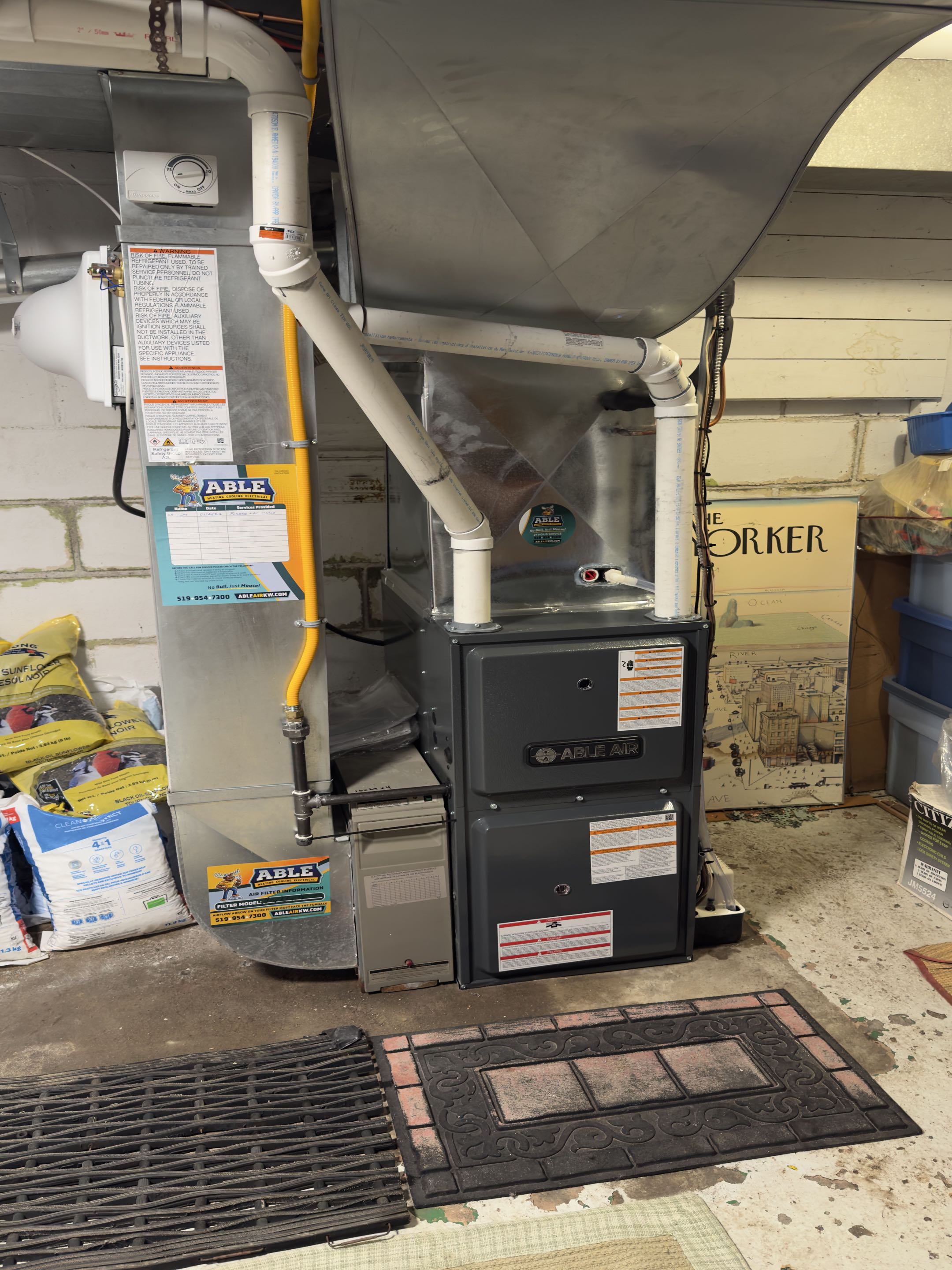 New Goodman furnace and AC installation.