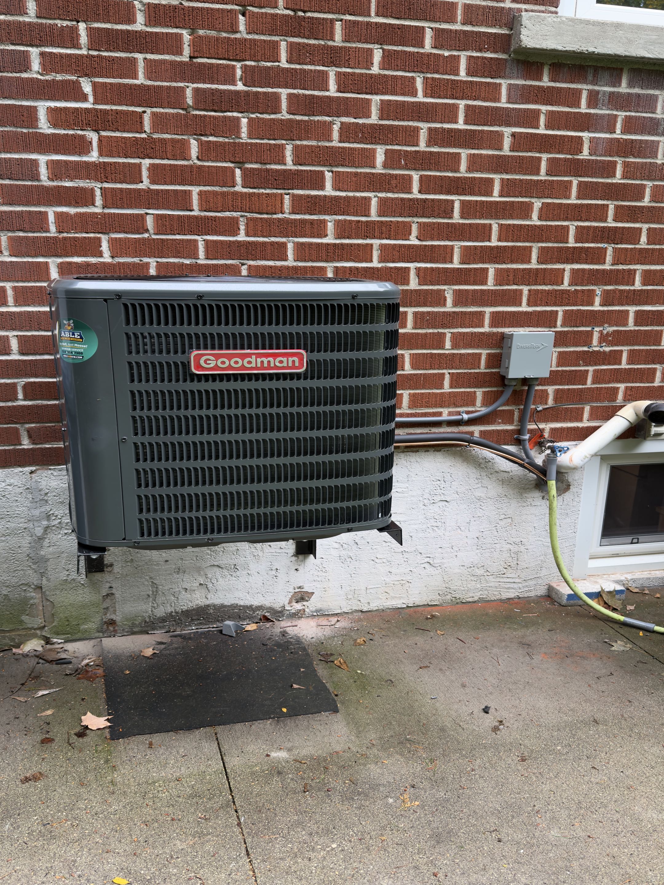 New Goodman furnace and AC installation.