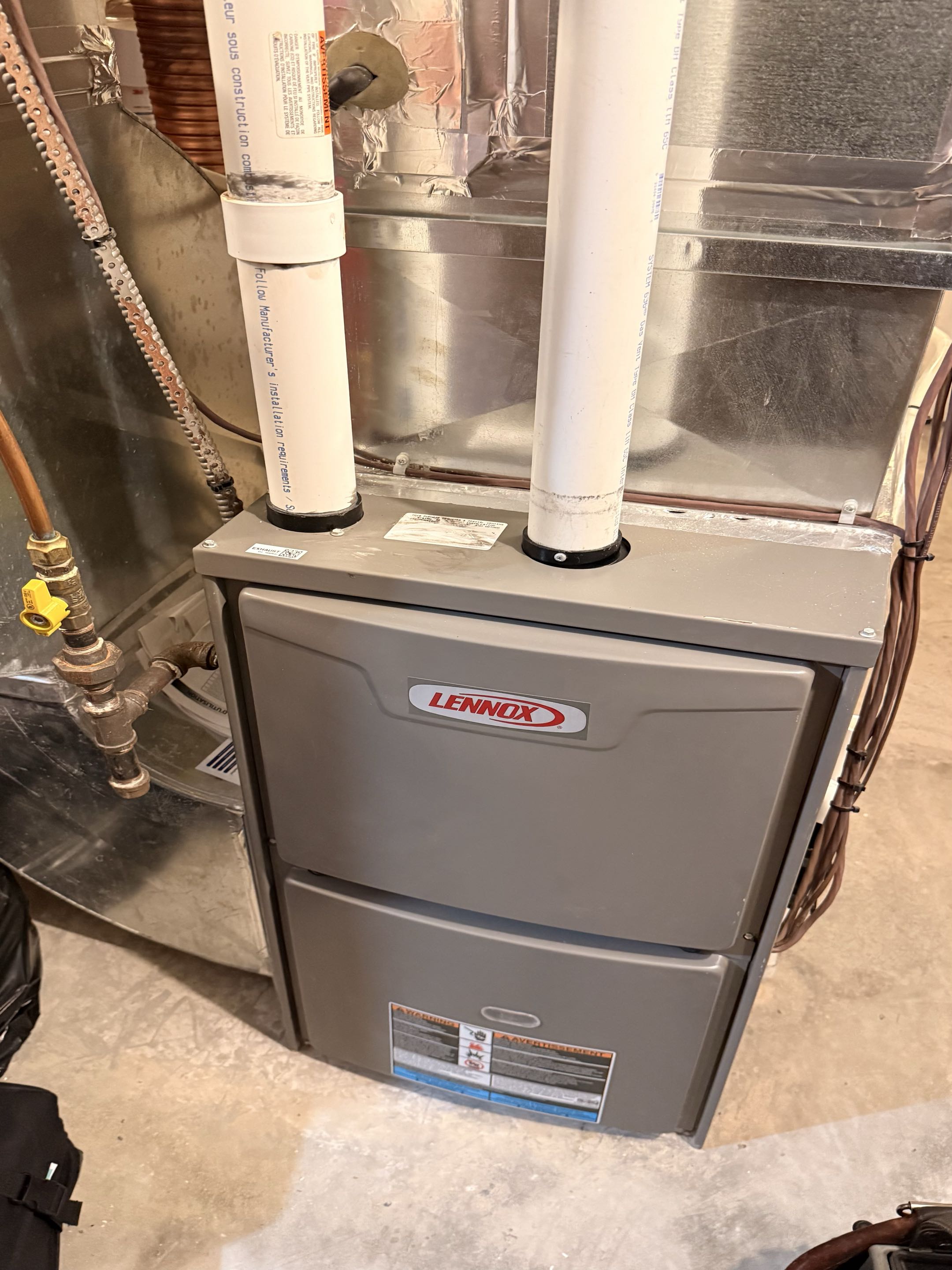 Completed a no-heat service call on a Lennox furnace. Diagnosed an inducer motor issue preventing the furnace from completing its ignition sequence. Recommended inducer replacement to restore heating.