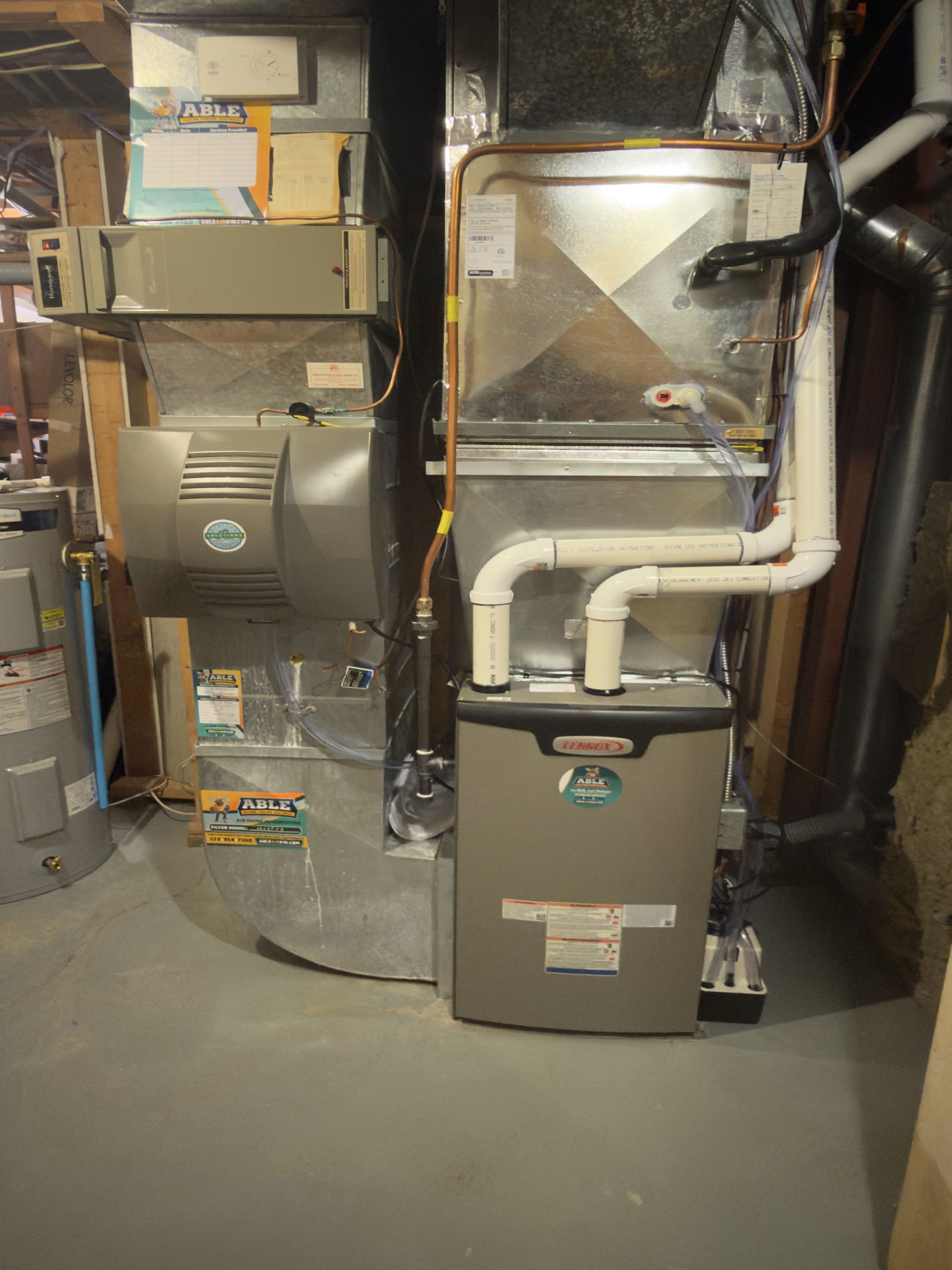 New Lennox Heat pump installation.