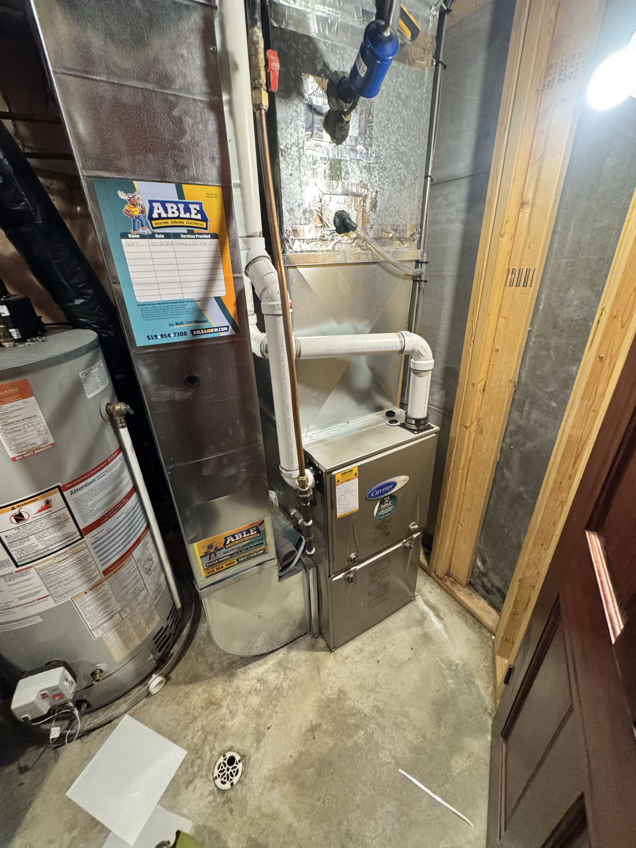 Furnace repair completed, Heat restored.