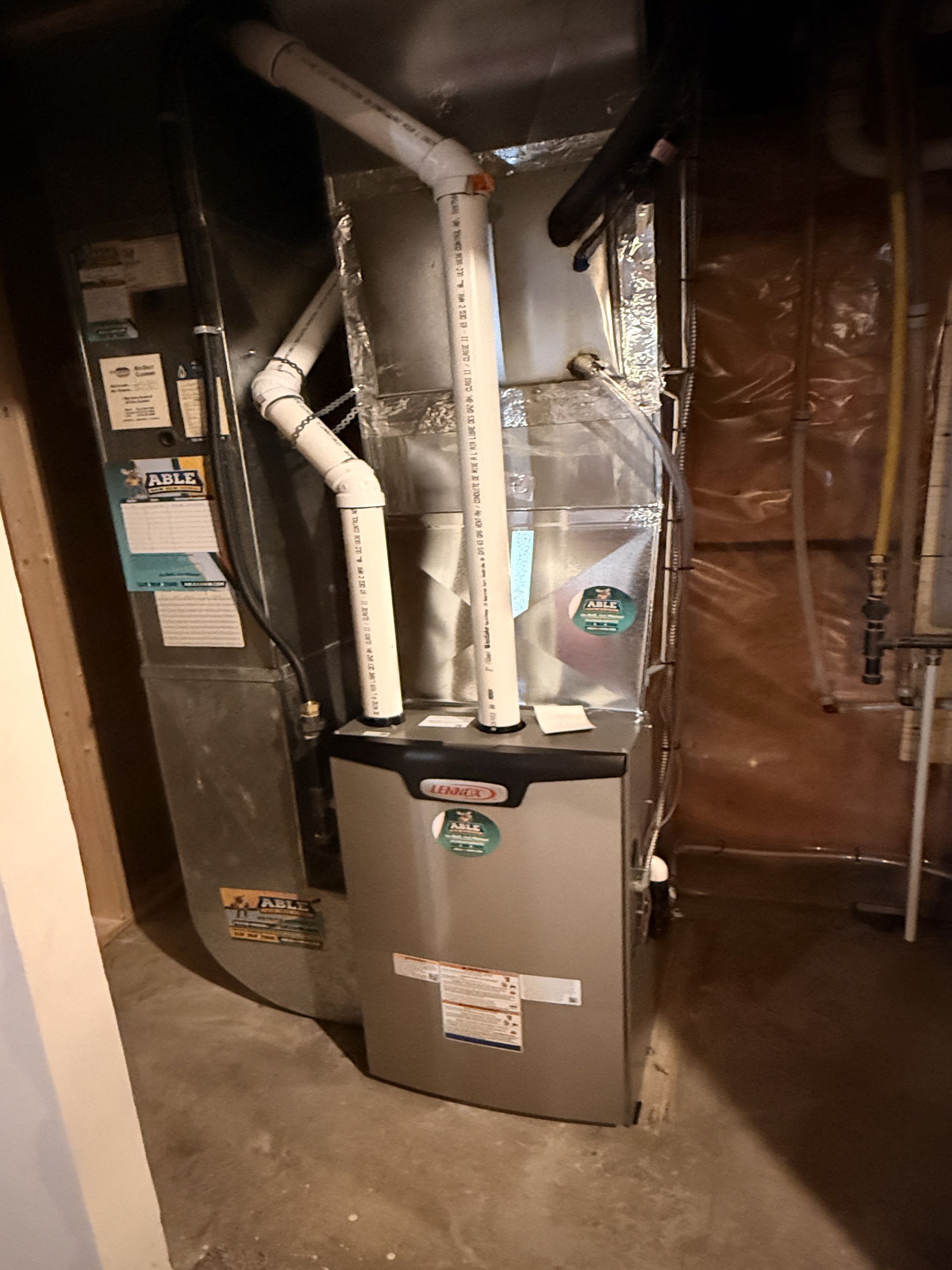 New furnace installation.