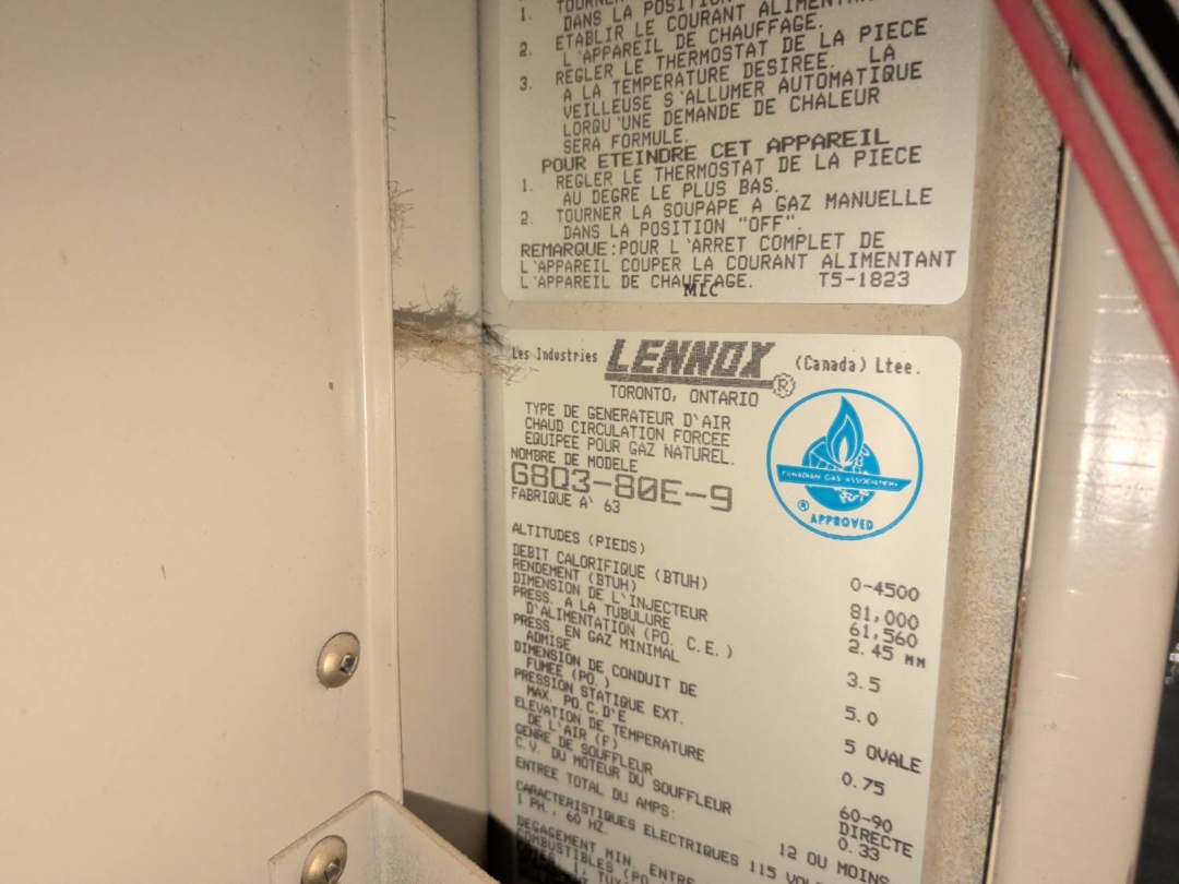 intermittent no heat call crack found in heat exchanger