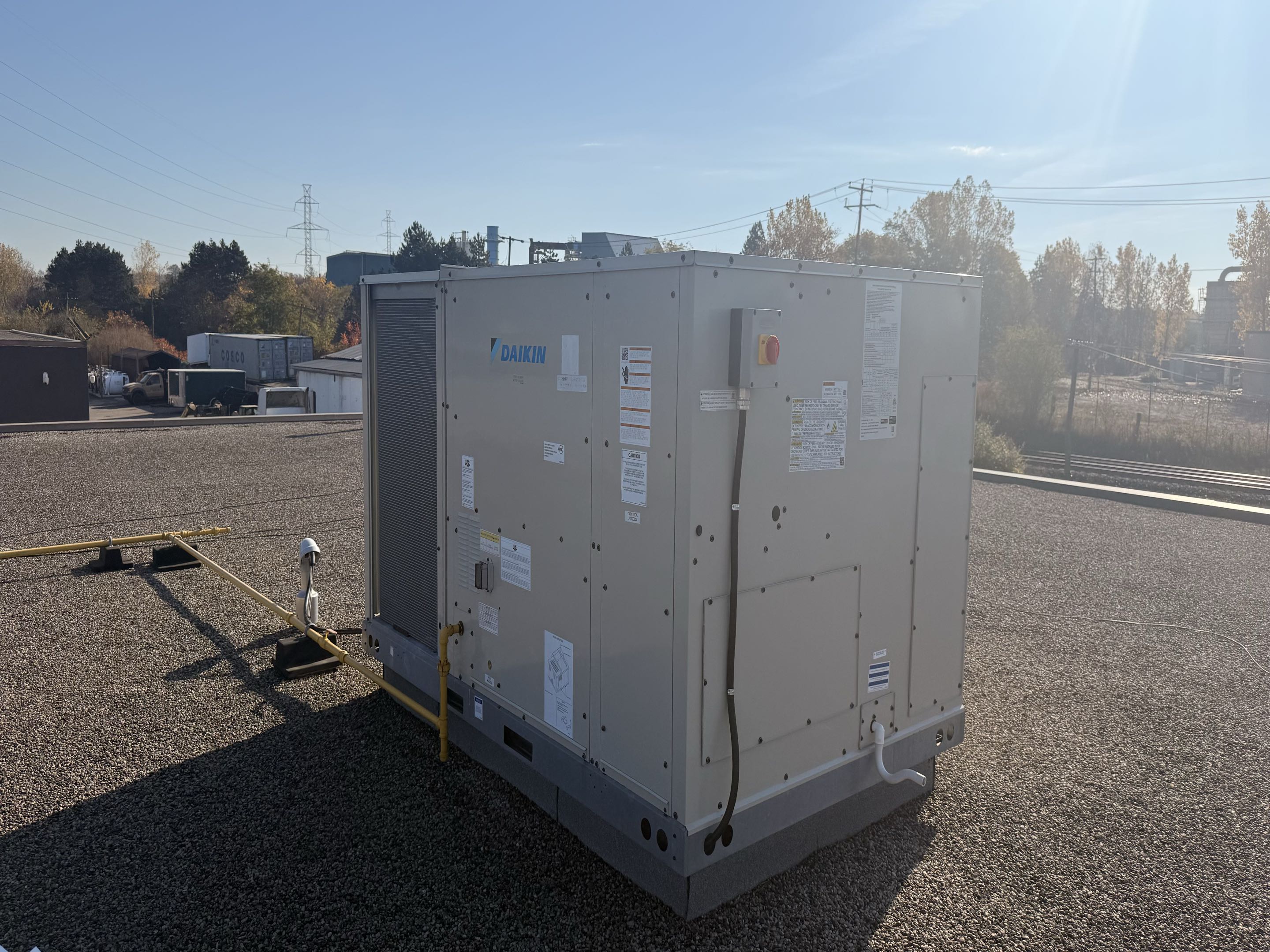 Completed a comprehensive tune-up and preventative maintenance on two commercial rooftop units (RTUs) today. Inspected electrical connections, verified safe system operation, and replaced all air filters to ensure optimal airflow and peak efficiency.
