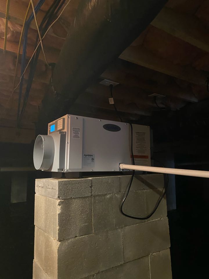 Installed GFCI & receptacle for dehumidifier in crawl space. Installed GFCI & receptacle for dehumidifier in crawl space.