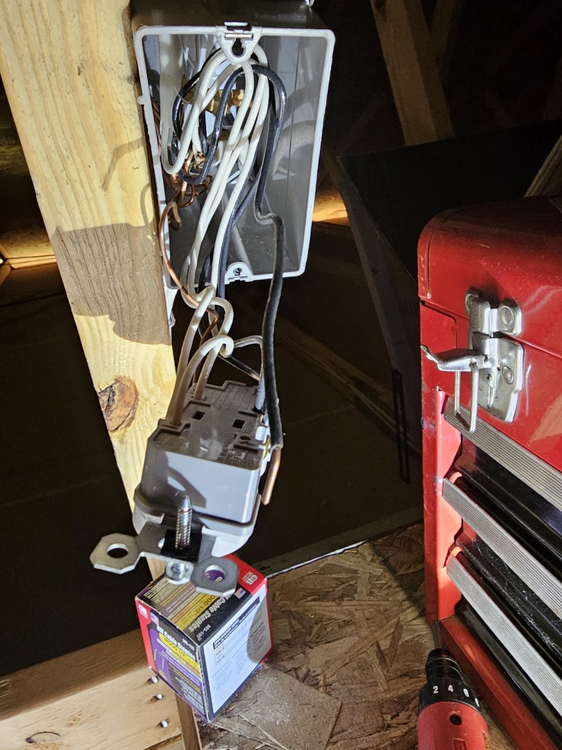 Partial loss of power for living room receptacles and lighting. Found loose connection on receptacle in attic. Pigtailed wiring and tested to ensure everything was working as intended.