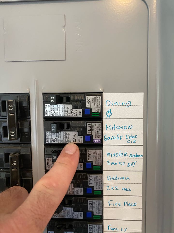 Replaced damaged AFCI breaker Replaced damaged AFCI breaker