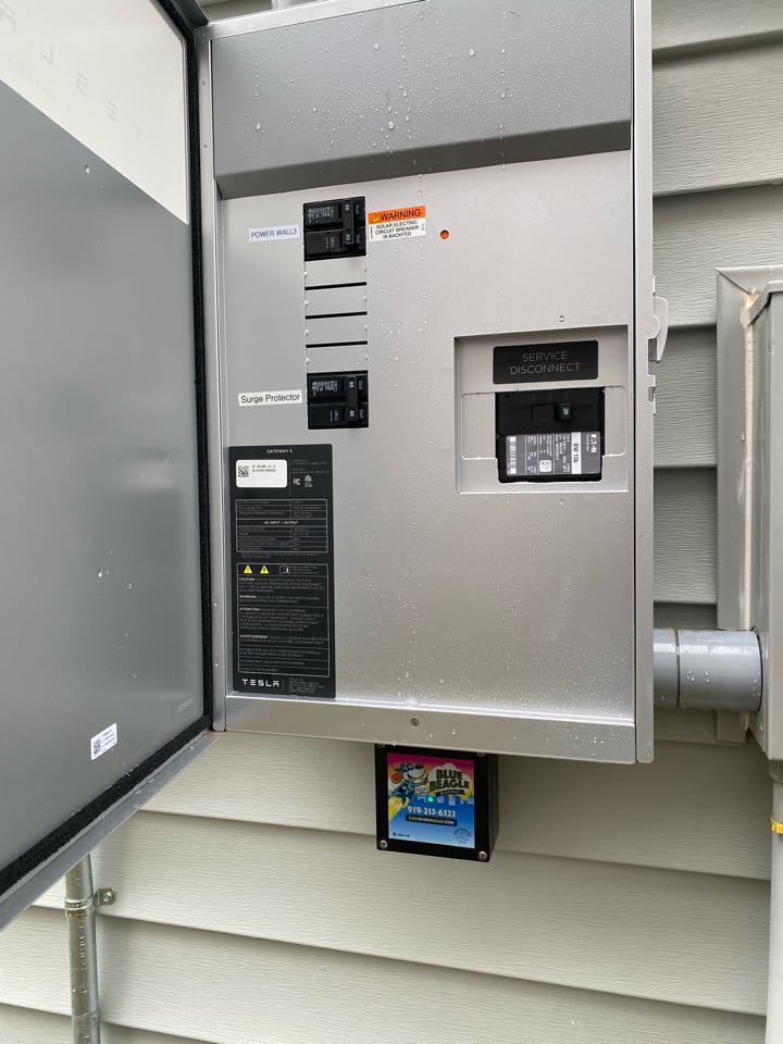 Installed whole house surge protector at exterior combo panel & secondary plug on surge protector at sub panel. Installed whole house surge protector at exterior combo panel & secondary plug on surge protector at sub panel.