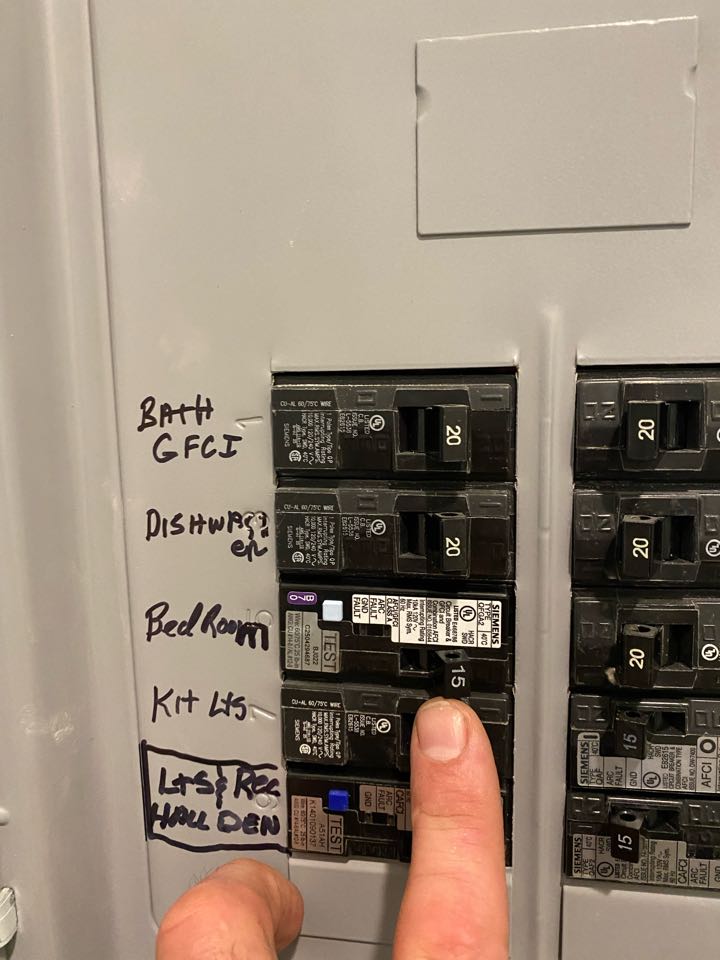 Replaced Arc- fault breaker & replaced photocell on floodlight. 