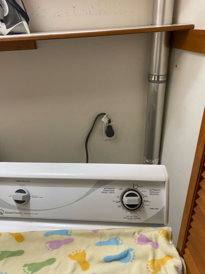 Installed GFCI protection in kitchen. Replaced burnt up dryer outlet & cord. 