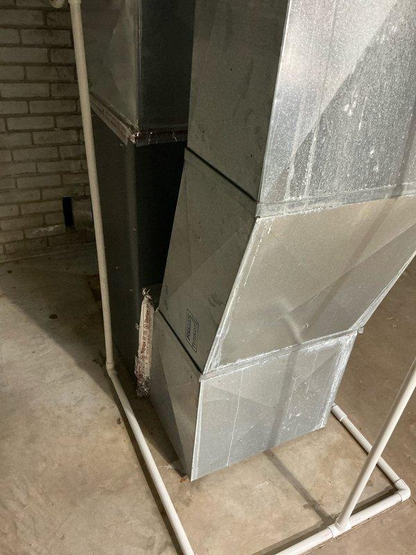 Conducted furnace assessment and identified failed heat exchanger on 15-year-old unit. Documented existing ductwork condition and reviewed previous repair history, noting recent gas valve replacement. Presented replacement options to client, including recommendation for comprehensive system upgrade due to age of equipment and safety concerns. Offered complimentary annual furnace tune-up as part of service package.