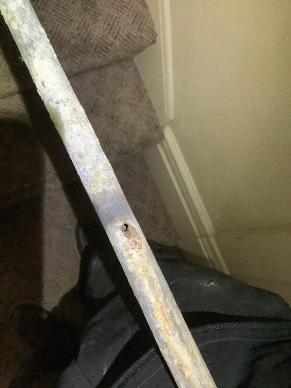 Completed installation of new water lines to replace severely corroded and leaking galvanized pipes observed in stairwell area. Successfully installed new shower valve, kitchen sink faucet, and pedestal sink with faucet as specified in project scope. All new plumbing components were properly secured, tested for leaks, and confirmed operational before job completion.