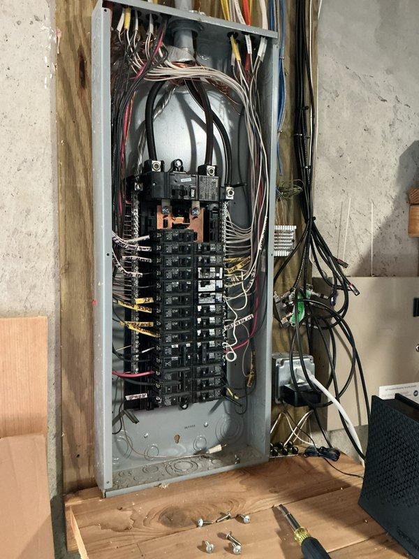 Replaced aging bathroom exhaust fan with light in master shower area due to excessive noise and diminished ventilation performance. Inspected electrical panel and exterior meter connections during service to ensure proper circuit functionality. All work completed to code specifications with verification of proper operation following installation.