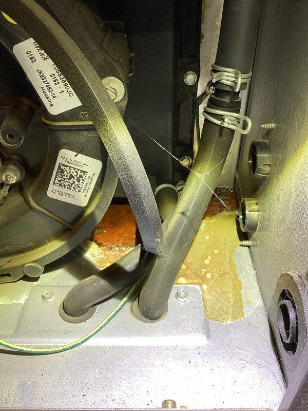 Performed annual heating maintenance on 11-year-old Goodman furnace. Inspected electrical components including capacitor and wiring connections. Noted minor surface rust on metal housing but system operating normally. No humidifier present. Completed tune-up according to manufacturer specifications.