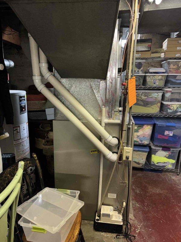 Responded to no heat call for a 14-year-old Carrier furnace. Upon inspection, found heat exchanger with significant rust and cracking, indicating failure. Advised customer of safety concerns and shut down unit to prevent carbon monoxide risks.