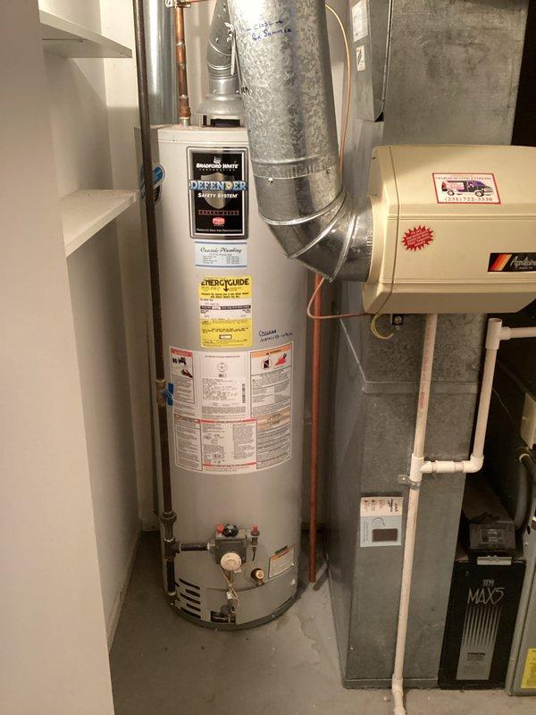 Replaced a corroded water heater valve during scheduled service call. Performed comprehensive inspection of the entire water heater system including copper supply lines, galvanized vent pipe, and associated fittings. All components now functioning properly with no leaks detected.