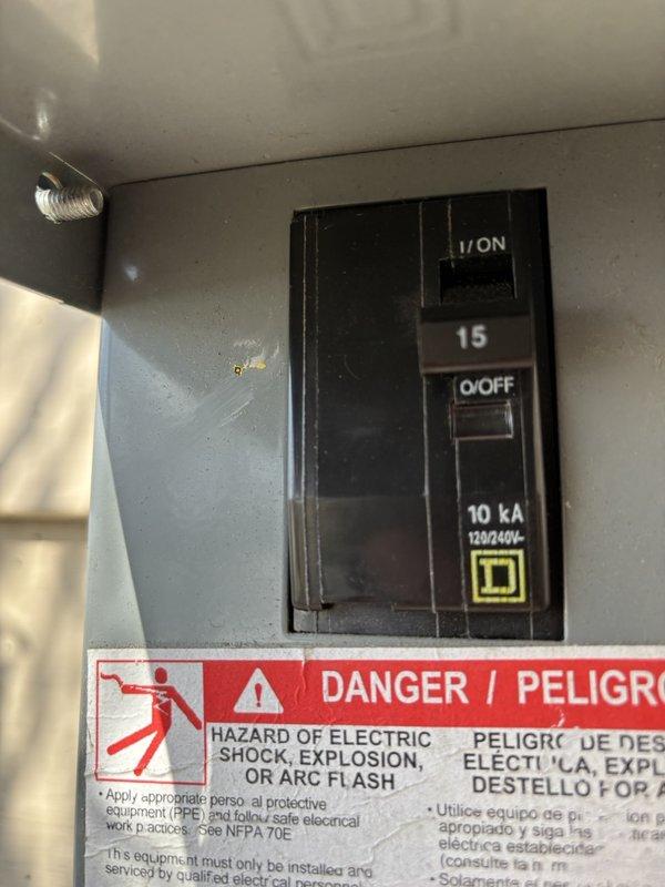 Responded to no heat call for Durastar mini-split system not turning on. Upon inspection, unit's display was functioning with temperature reading visible at 16 degrees. Verified circuit breaker was in the ON position and properly supplying 120/240V power to the system. Diagnosed and resolved issue, confirming proper operation before departure.