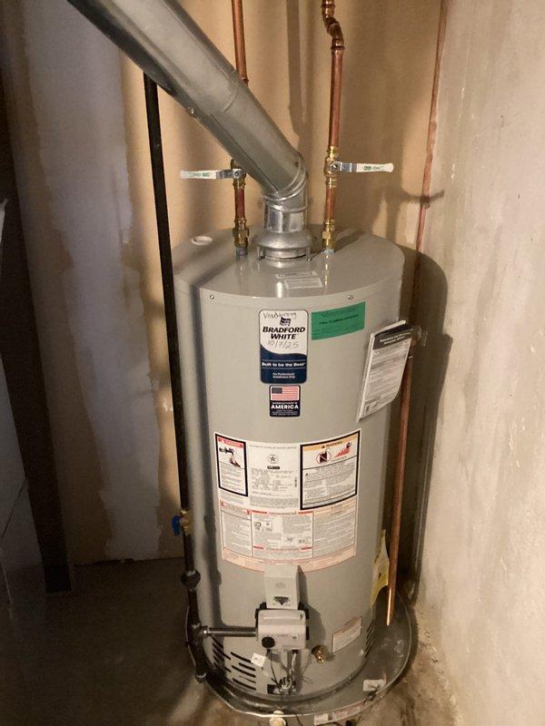 Successfully completed a quoted repair service to replace the anode rod on a Bradford White residential water heater. The procedure took approximately 2 hours and included verification of proper water connections and venting. The water heater is now functioning optimally with the new sacrificial anode installed to prevent tank corrosion.