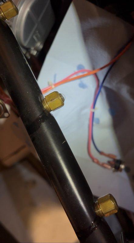 Performed annual heating maintenance on EnergiAir WT 02-2031 furnace. Inspected refrigerant lines and electrical connections, noting proper installation and no signs of leaks. System includes humidifier which is functioning correctly. Unit is approximately 4 years old and operating within normal parameters.