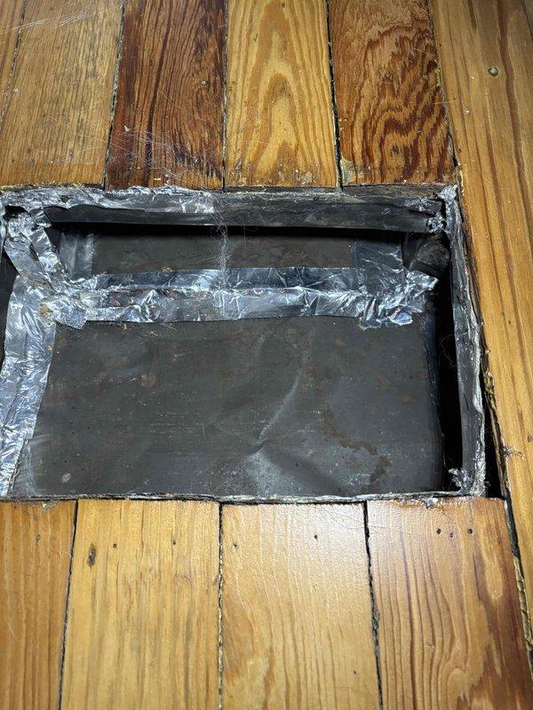 Diagnosed restricted airflow issue in 15-year-old EnergiAir system where air movement was limited to master bedroom only. Inspection revealed deteriorated duct connections and makeshift floor vent installations with compromised seals. Repaired damaged ductwork and sealed openings properly to restore balanced airflow distribution throughout the residence.