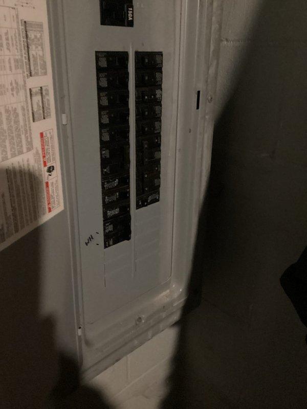 Installed 40-gallon electric tall water heater (6/1). Documented existing electrical panel for connection and verified ceiling clearance in installation area. Coordinated with electrician scheduled for 10-12 timeframe to install required outlet and assist with lifting equipment.