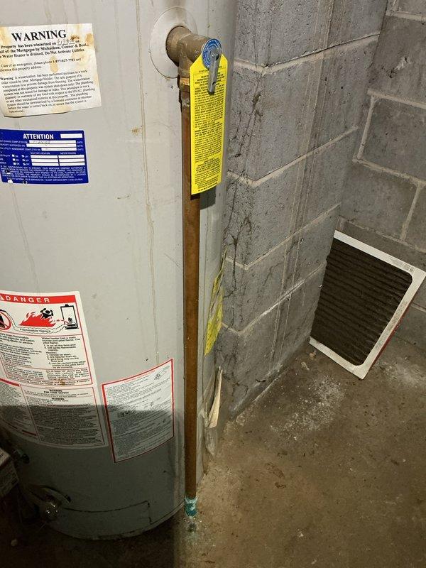 Responded to noise complaint in Carrier water heater (model WT 10-2028). Upon inspection, identified blower motor as source of screeching noise. Determined motor bearings were failing due to significant corrosion and debris buildup observed on unit's top surface and connection points. Serviced blower assembly and documented condition with photos for maintenance records.
