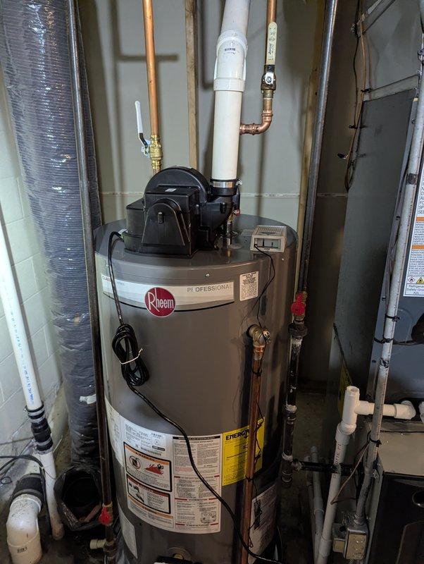 Responded to customer call regarding water heater leaking from the bottom of a 3-year-old Rheem PT Professional unit. Upon inspection, determined source of leak and completed necessary repairs to restore proper operation. Applied appropriate discount as per customer eligibility.