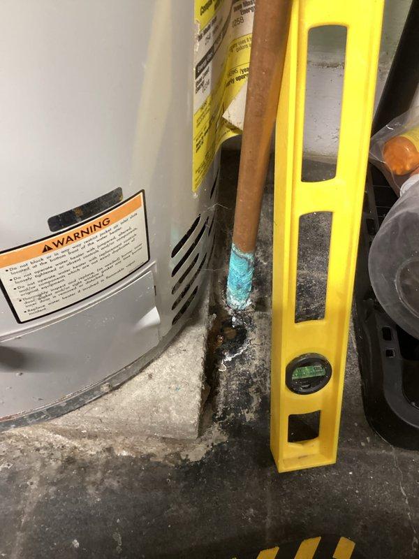 Performed annual heating tune-up on 10+ year old furnace system. Identified significant copper pipe corrosion at floor penetration and inspected ductwork damper assembly. Documented issues with photos for reference and recommended repair of corroded piping to prevent potential leaks.