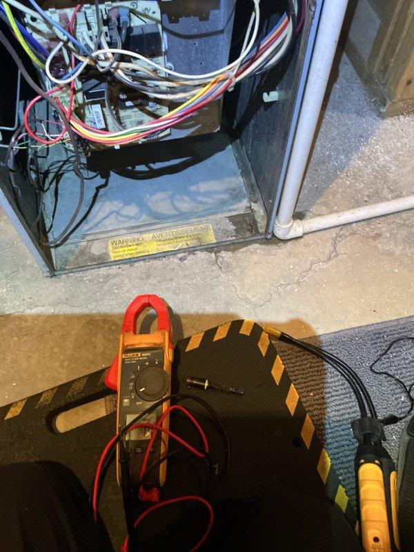 Diagnosed and repaired 1996 Carrier furnace that was cycling off after initial startup. Inspection revealed faulty control board connections causing intermittent operation. Cleaned electrical contacts and secured loose wiring at the control panel, restoring proper heat function.