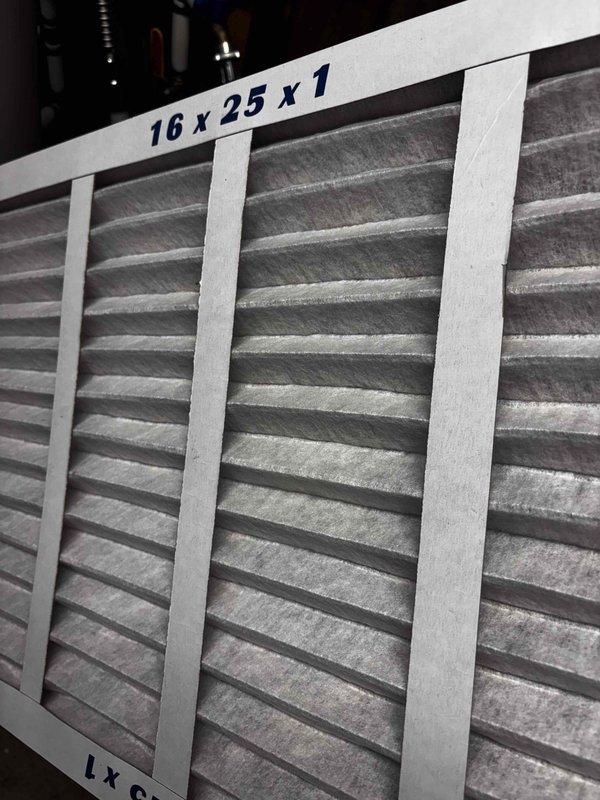 Responded to NH service call for 9-year-old EnergiAir furnace with insufficient heating. Inspected control panel functionality and replaced dirty air filter (16x25x1) to restore proper airflow. System now operating within normal parameters.