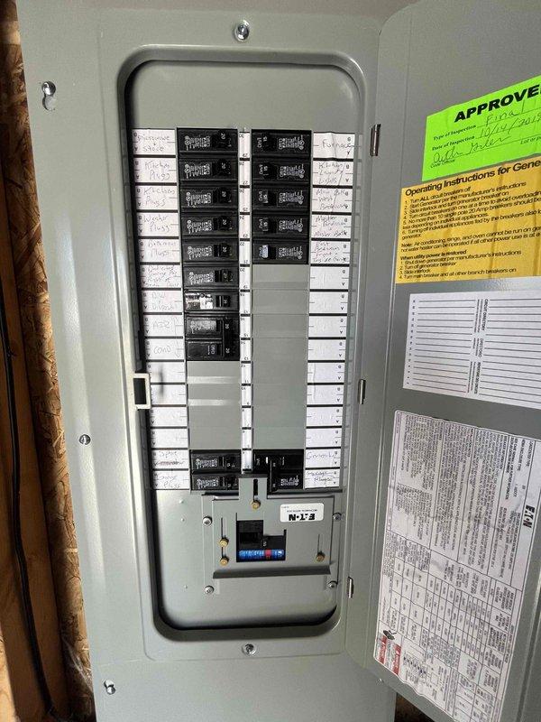 Completed site assessment for Generac generator installation request. Inspected and photographed the main electrical panel, confirming adequate space for transfer switch integration. Examined exterior meter location and surrounding area to determine optimal generator placement. Customer prefers service appointments on Tuesdays or Thursdays.