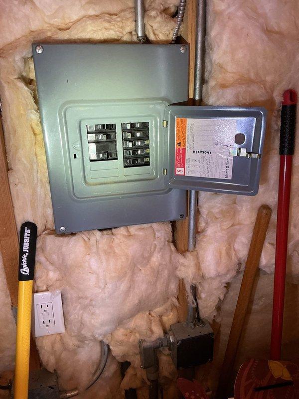 Inspected electrical panel and water heater in response to sump pump issue. Verified power supply to sump pump circuit and checked connections. Resolved toilet flushing problems by adjusting water flow and activating bathhouse water service as requested.