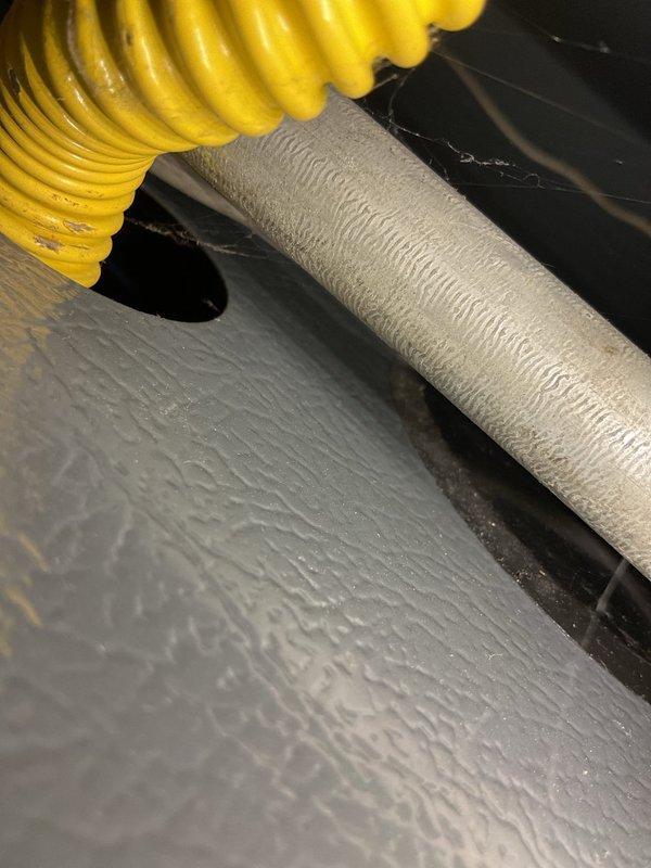 Completed annual heating tune-up on 12-year-old Amana furnace. Inspected internal components including electrical connections, blower assembly, and ductwork. System is operational with proper illumination of status indicators; no issues identified with the flexible gas line or insulated refrigerant piping.