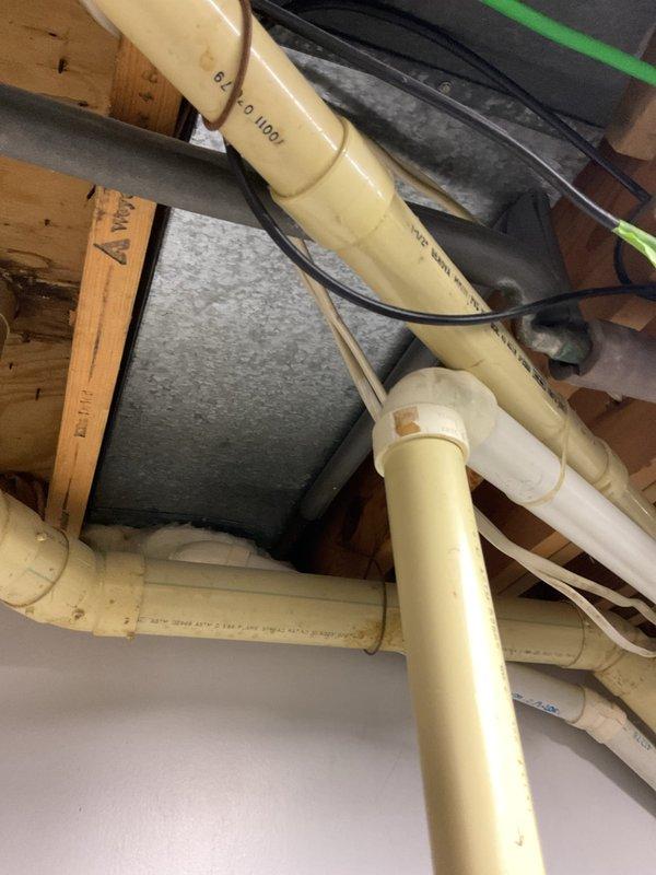 Repaired outdoor faucet leak by replacing deteriorated valve stem assembly and inspecting connected PVC supply lines in basement for secondary damage. Verified proper function after repair with no water hammer or residual leakage, and confirmed no frost damage to interior piping components.