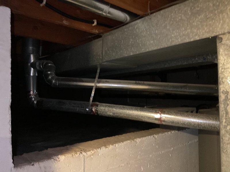 Responded to service call for water heater not heating to proper temperature. Upon inspection, discovered significant condensation on insulated ducts indicating temperature differential issues. Adjusted temperature settings and verified proper operation of heating elements, restoring normal functionality to the water heater system.