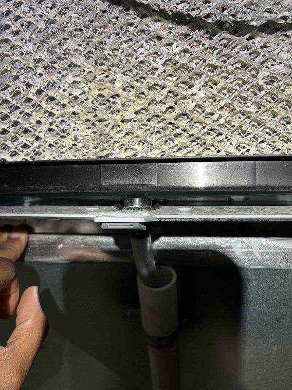 Responded to water leak service call for 0-year-old Goodman system. Diagnosed humidity issue caused by clogged evaporator coil with significant debris accumulation. Performed thorough cleaning of coil and drainage system, restoring proper condensate flow and resolving leak issue.