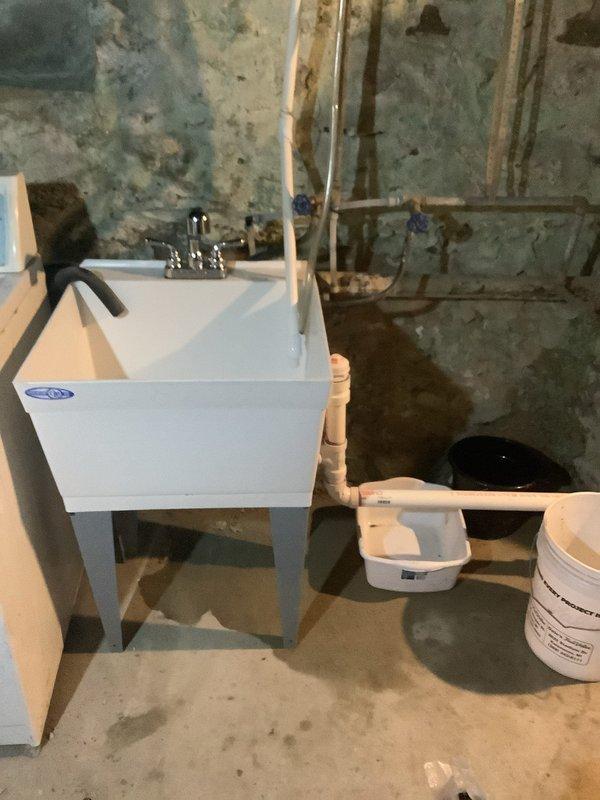 Completed installation of customer-supplied kitchen faucet and utility sink replacement as quoted. Repaired two water line leaks and successfully installed a new laundry tub with faucet. All connections were tested and confirmed watertight with proper drainage.