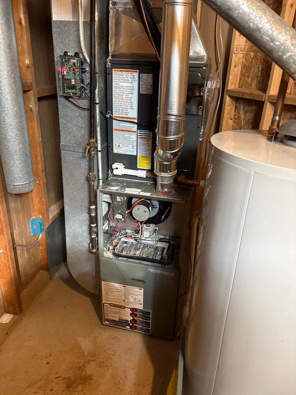 Successfully completed installation of a new air conditioning system, including outdoor condenser unit mounted on concrete pad with proper line connections and a furnace replacement with updated internal components. All equipment was properly installed, tested, and verified operational with Michigan Saves financing documentation submitted through DocuSign.