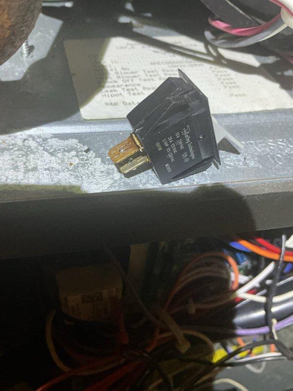 Diagnosed 8-year-old Amana system that stopped working overnight. Inspection revealed faulty relay in the control board of zoned system. Replaced defective component and restored proper operation of heating system.