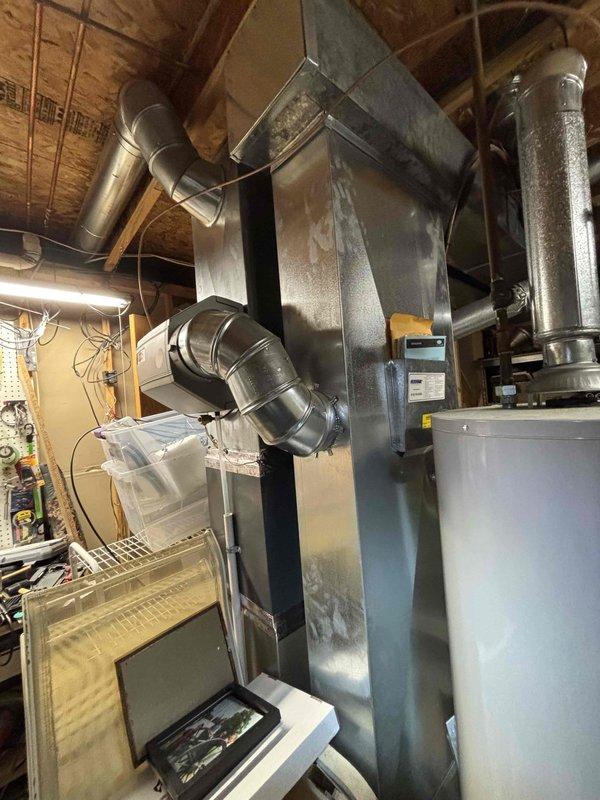 Completed annual furnace and humidifier maintenance service. Performed comprehensive inspection of the HVAC system located in basement, including air handler unit, ductwork connections, and associated components. System appears to be functioning properly with no immediate concerns; 4-year carbon monoxide detector was verified operational.