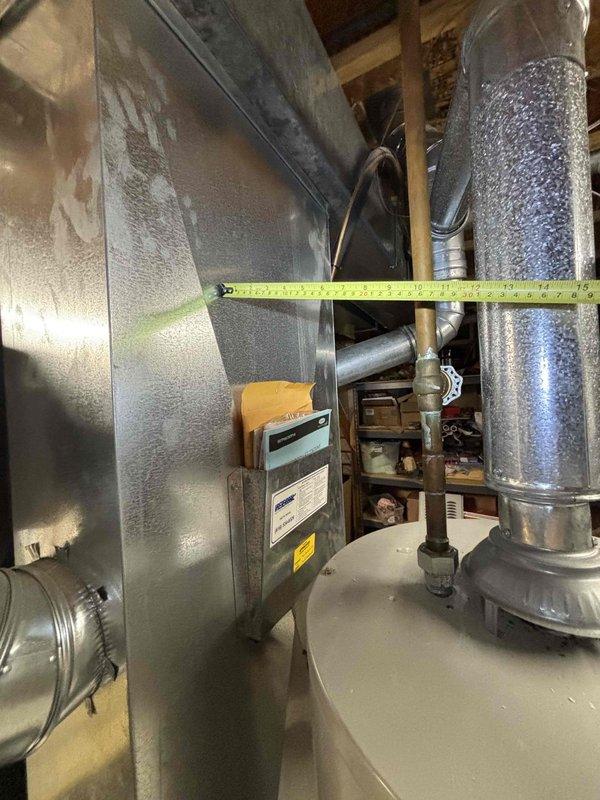 Completed annual furnace and humidifier maintenance service. Performed comprehensive inspection of the HVAC system located in basement, including air handler unit, ductwork connections, and associated components. System appears to be functioning properly with no immediate concerns; 4-year carbon monoxide detector was verified operational.