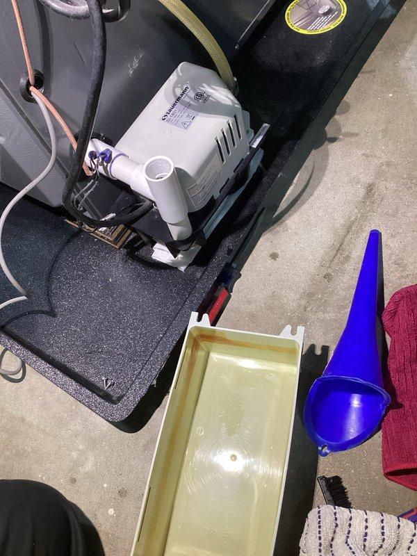 Performed annual heating system maintenance on 9-year-old unit with service contract extending to 2026. Inspected and verified proper operation of condensate pump system including Sauermann pump, drain lines, and collection pan. No issues with furnace operation noted; however, humidifier was not functioning on club membership system.