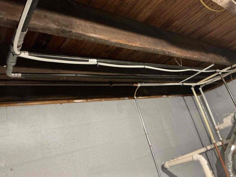 Responded to service call for burst exterior spigot. Inspected basement shut-off valve and plumbing system serving the outdoor hose bib. Replaced damaged section of copper supply line and installed new frost-free sillcock with proper solder joints to prevent future freezing issues.