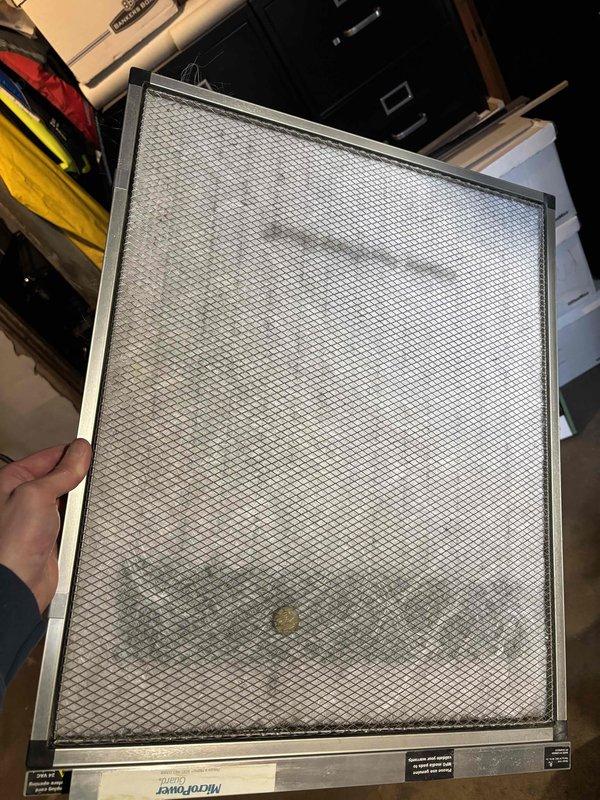 Performed scheduled Annual Heating Visit on 7-year old furnace system. Completed comprehensive tune-up including inspection and replacement of severely soiled air filter with significant dust accumulation. System operation verified after maintenance with humidity control functionality confirmed.